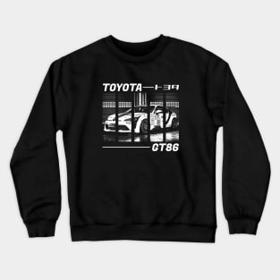 TOYOTA GT86 Black 'N White 3 (Black Version) Crewneck Sweatshirt